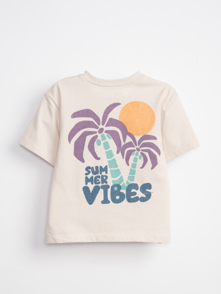 Remera oversize estampa Palm Crudo