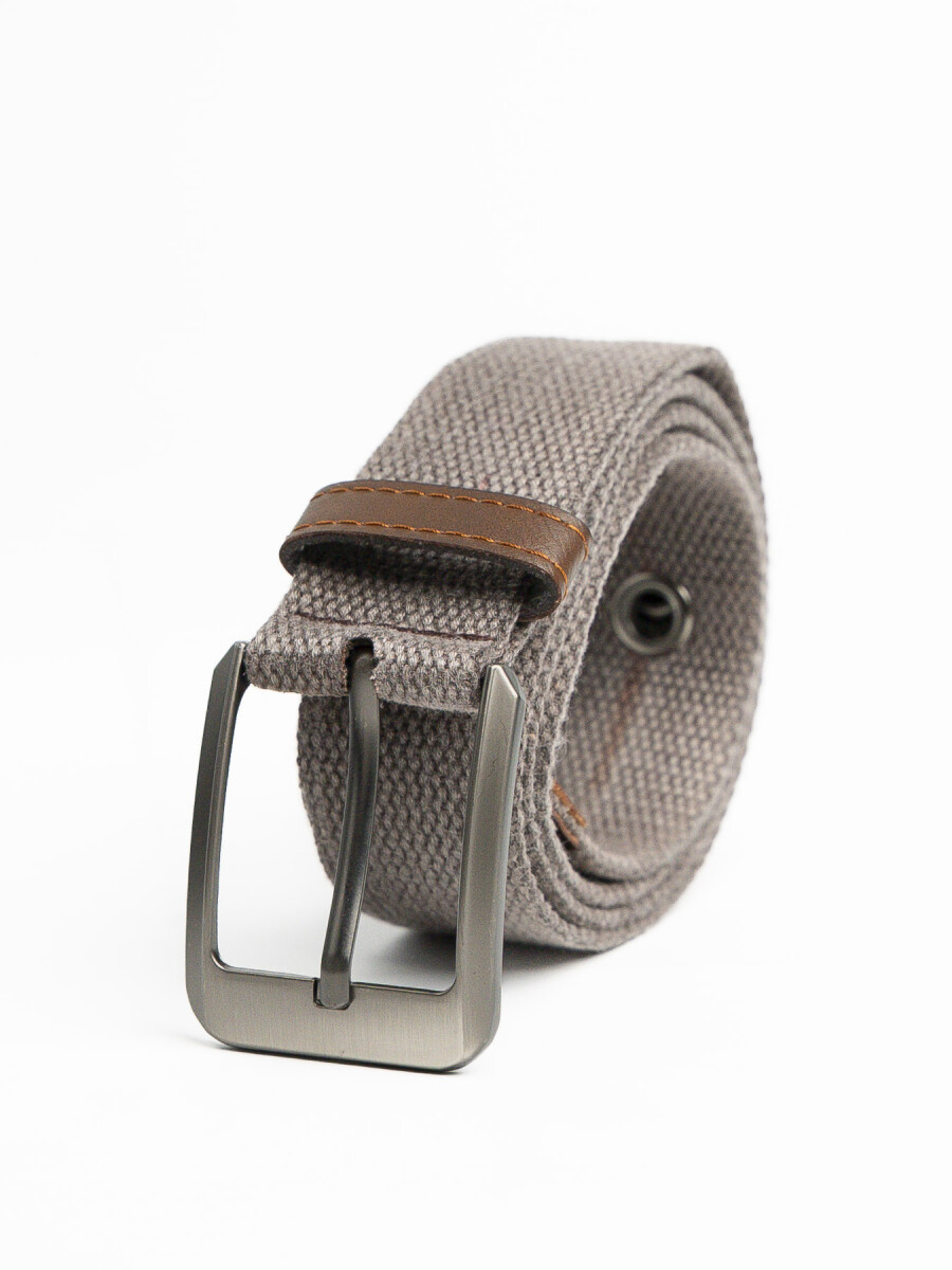 Cinturón de Lona Canvas Hebilla Metal 110 cm - Café 