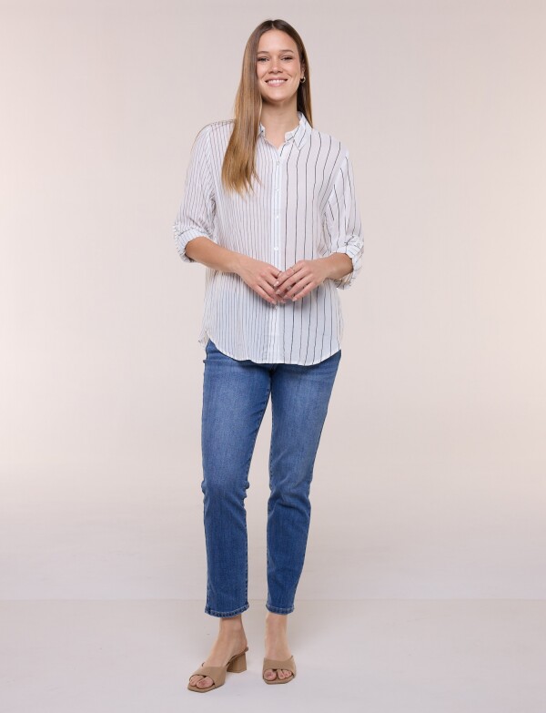 Camisa Lineas BLANCO/NEGRO