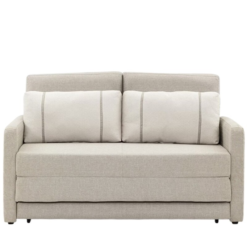 SOFA CAMA 1.46 MTS - PARRILLA EXTENSIBLE - TELA BEIGE - ALMOHADONES PEQUEÑOS EN TELA CLARA SOFA CAMA 1.46 MTS - PARRILLA EXTENSIBLE - TELA BEIGE - ALMOHADONES PEQUEÑOS EN TELA CLARA