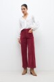 Pantalon Paulina de pana bordo