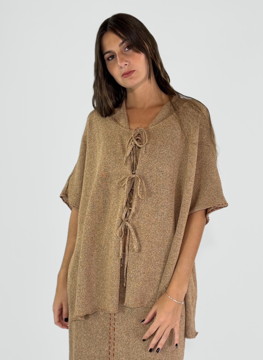 SACON TEJIDO EN LINO FILIPA - CAMEL 