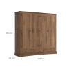 Ropero 4 puertas 2 Cajones Madera - Linea mexicana Nogal