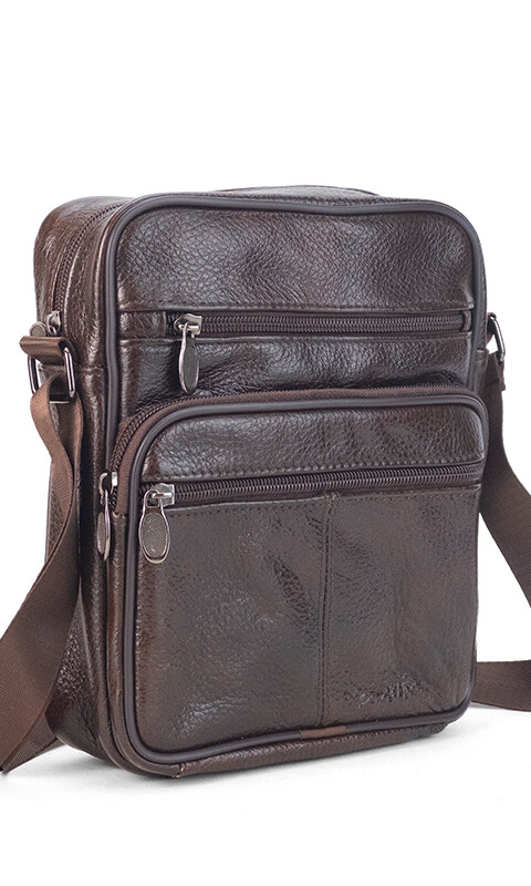 MORRAL CUERO TACUME CHOCOLATE