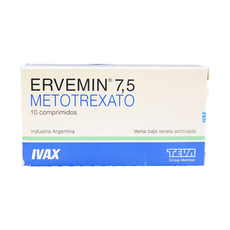 Ervemin 7.5mg Teva x 10 COM Ervemin 7.5mg Teva x 10 COM