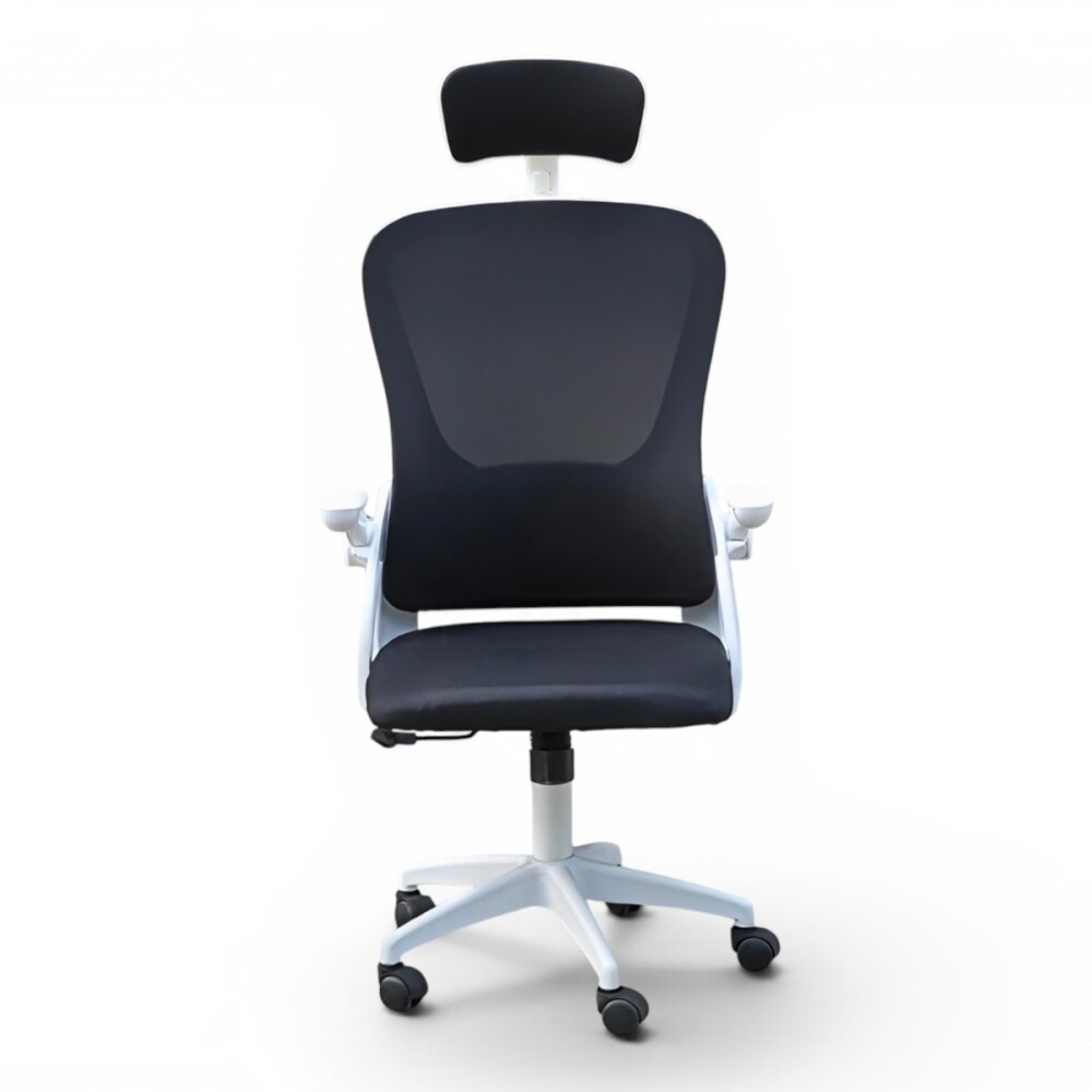 SILLA DE OFICINA ASIENTO ERGONÓMICA ESCRITORIO GIRATORIA REGULABLE APOYABRAZOS NEGRO