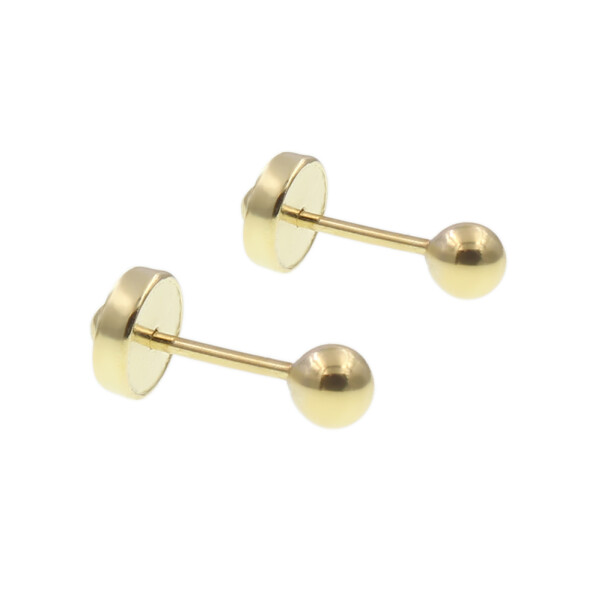 Caravanas abridores bebe bolita chica en oro amarillo 18k Caravanas abridores bebe bolita chica en oro amarillo 18k