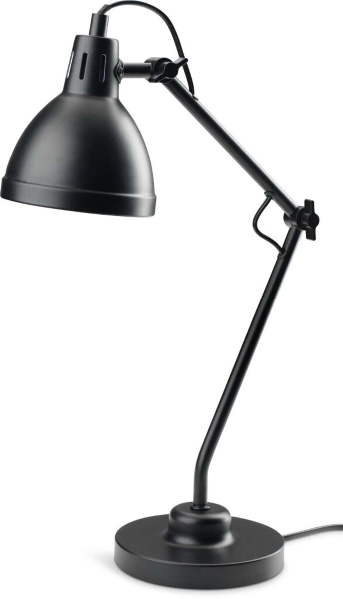 Lampara De Mesa Patrik Ø14Xa45Cm - Negro 