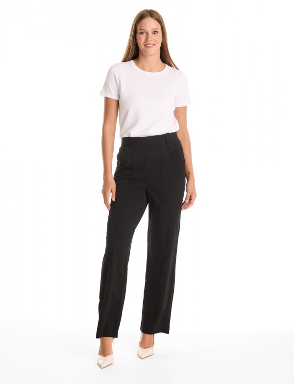 Pantalon Recto Pespunte NEGRO