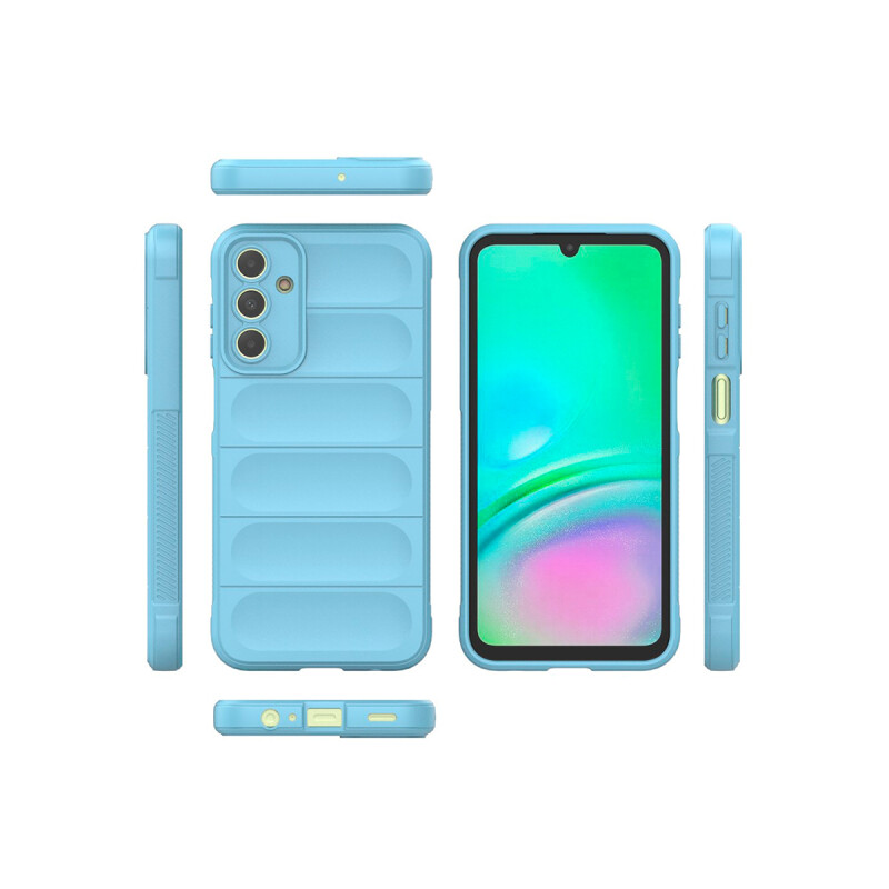 Protector Samsung Galaxy A15 engomado con textura color celeste Protector Samsung Galaxy A15 Engomado Con Textura Color Celeste