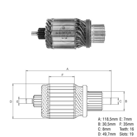 BOBINA ALTERNADOR ARRANQUE - AMAROK-GM S10-FORD RANGER VALEO 19D16E119L=20.782 ZM BOBINA ALTERNADOR ARRANQUE - AMAROK-GM S10-FORD RANGER VALEO 19D16E119L=20.782 ZM