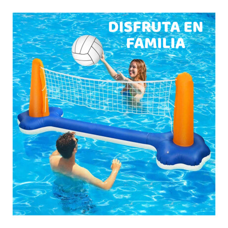 Inflable Piscina Set Red Voley Y Aro Basket Sin Color