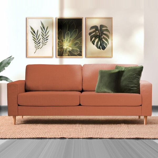 Sofá Sillón Lineal Tokio 3 Cuerpos MARRON