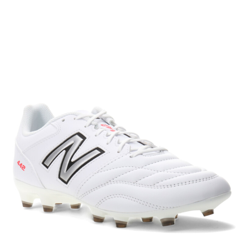 Championes de Hombre New Balance Fútbol 11 442 V2 TEAM FG Blanco - Negro - Plateado