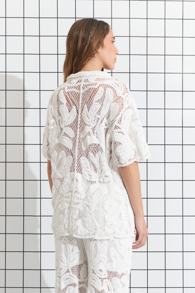 Camisa crochet blanco