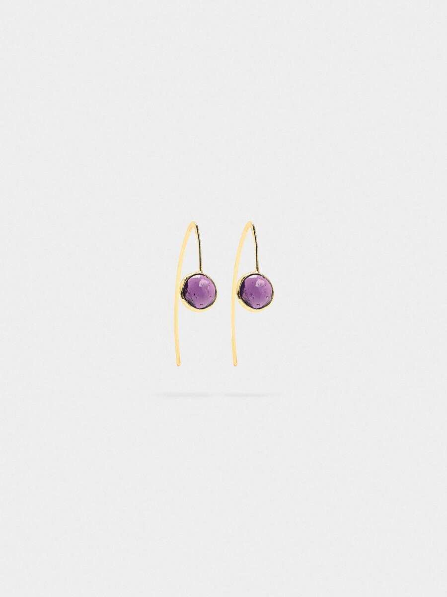 Pendientes Con Piedras dorado