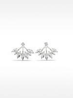 Pendientes Cortos Brillantes plateado