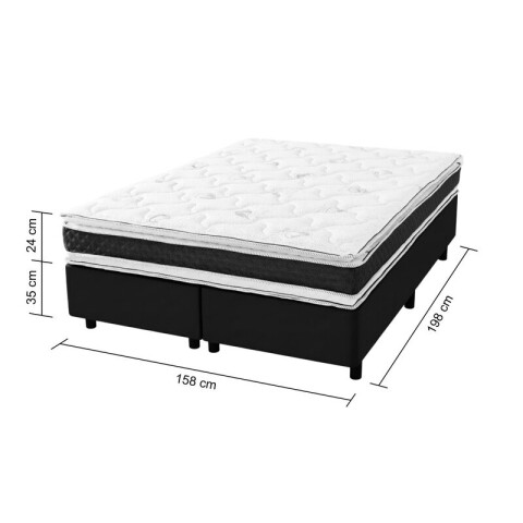 Sommier Base + Colchón QUEEN Dubai EPS con Pillow Top en ambas caras 158x198x24 130K Sommier Base + Colchón QUEEN Dubai EPS con Pillow Top en ambas caras 158x198x24 130K