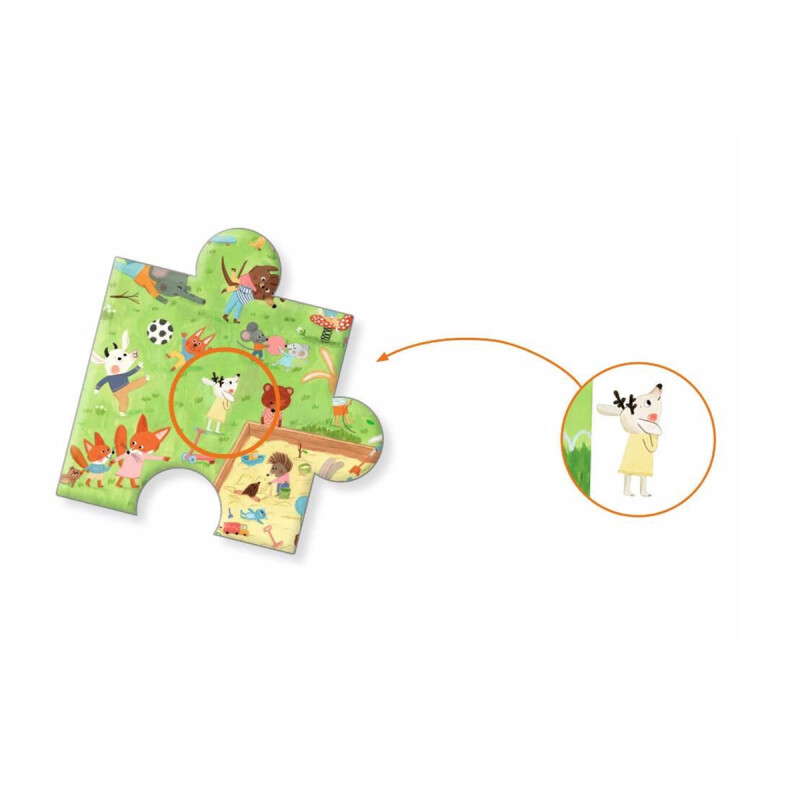 Puzzle de observación 35 piezas Pequeños amigos Djeco Puzzle de observación 35 piezas Pequeños amigos Djeco