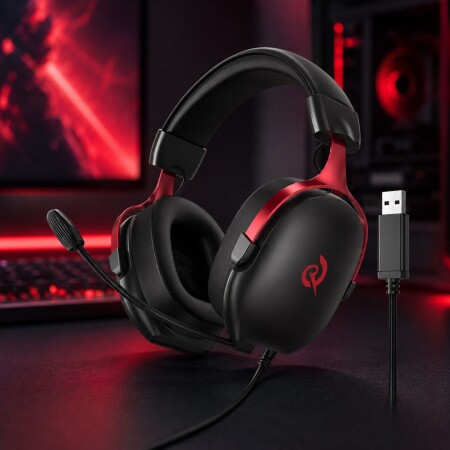 AURICULAR GAMING QCY VN200 PRO USB NEGRO AURICULAR GAMING QCY VN200 PRO USB NEGRO
