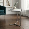 Mesa de arrimo blanca - Pata de metal. Mesa de arrimo blanca - Pata de metal.