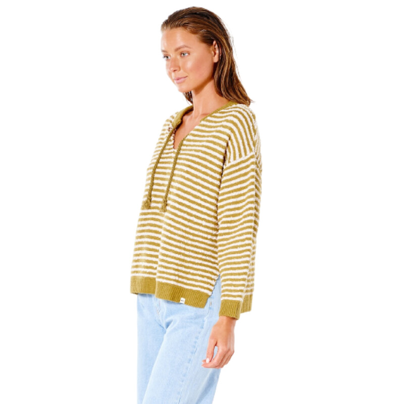 Buzo Rip Curl NOMAD STRIPE SWEATER - Amarillo Buzo Rip Curl NOMAD STRIPE SWEATER - Amarillo