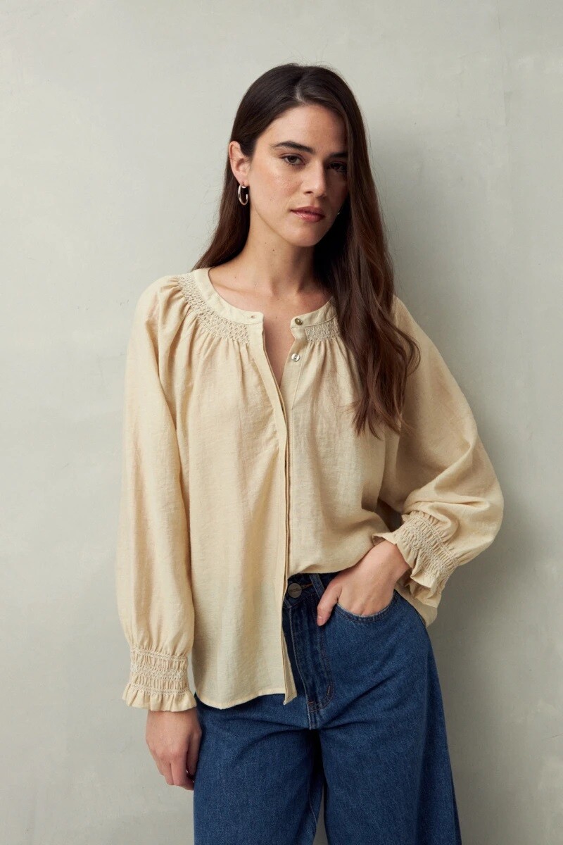 CAMISA D.CASSIN HIDAYA - ALMENDRA 