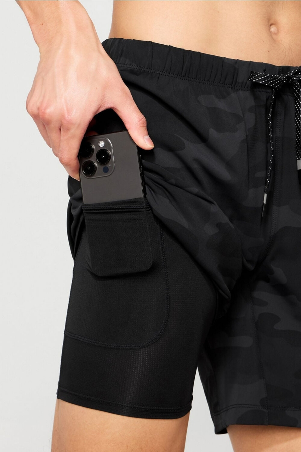 Short The 7 One Short (Lined) Hombre Black Tactical Camo