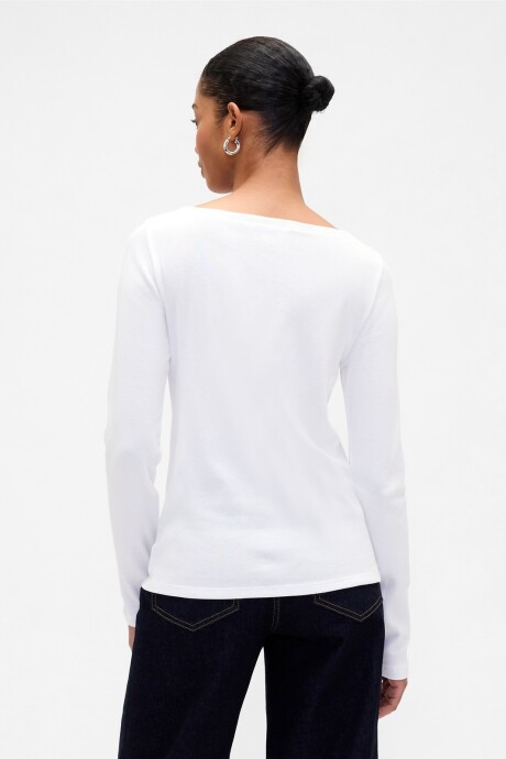 Remera Cuello Bote Mujer White Uk