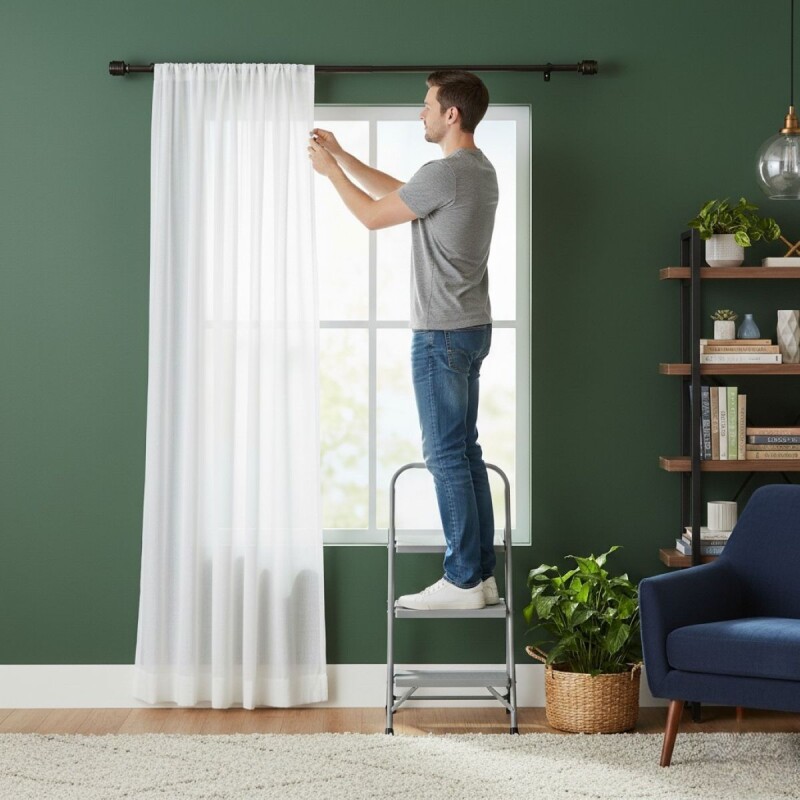 VARA METAL BRONCE P/CORTINA 218-304.8CM Unica