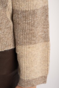 Sweater Rayado Beige Melange