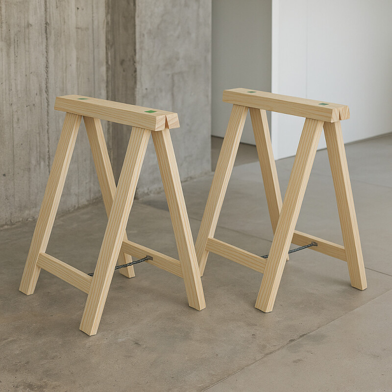 Set x2 caballete de pino MADERA