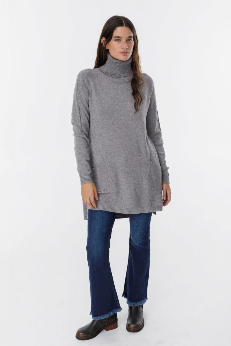 Sweater Pocket Gris