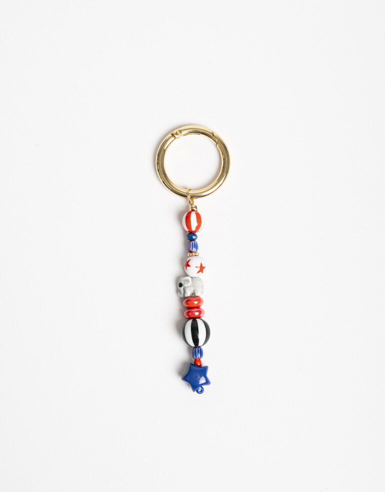 Llavero Acrilico Llavero Y Bag Charm Beads Circo - Combinacion Multicolor