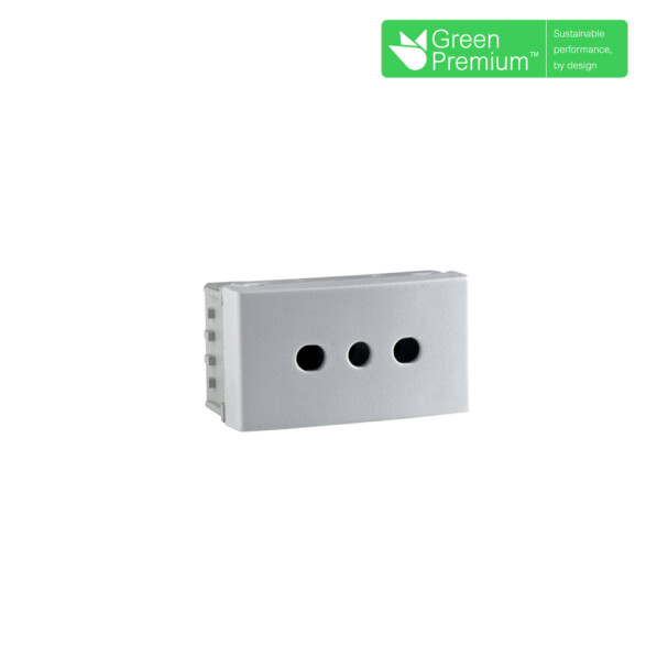 Mód. t/cte. 3 en línea c/t. 10A 250V gris RO1800X