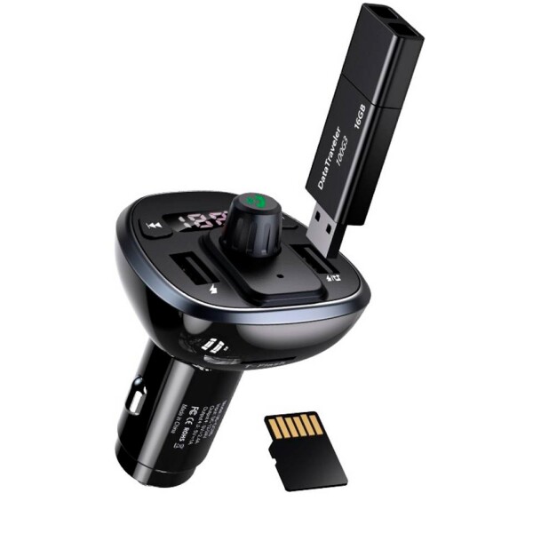 Cargador Auto Con Transmisor Fm 2 Usb 3.4a Usams Bluetooth Cargador Auto Con Transmisor Fm 2 Usb 3.4a Usams Bluetooth