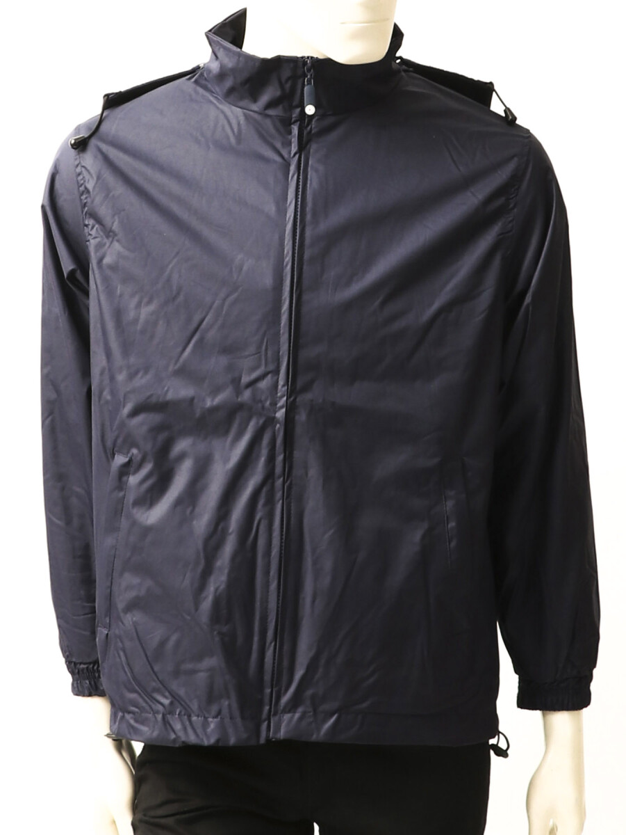 Campera impermeable forro polar - Azul marino 