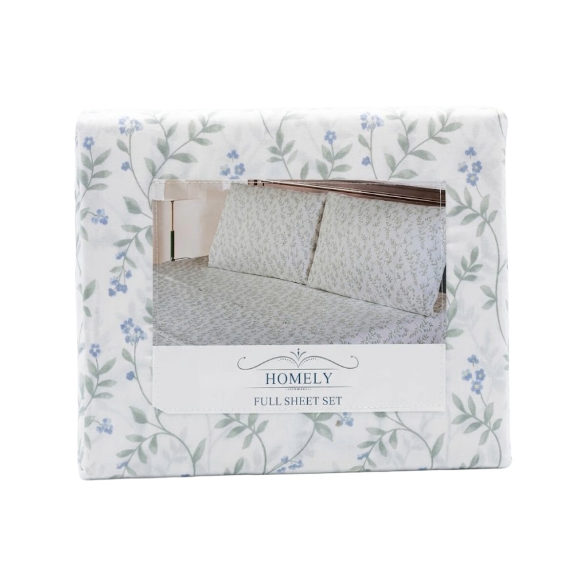 JGO SABANA FLORES AZUL FULL 140X200+30CM 4PZ 