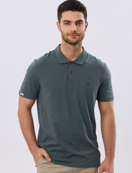 REMERA POLO LISA JERSEY Petroleo