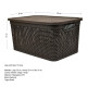 Set x3 Caja simil ratán 15 lts CHOCOLATE