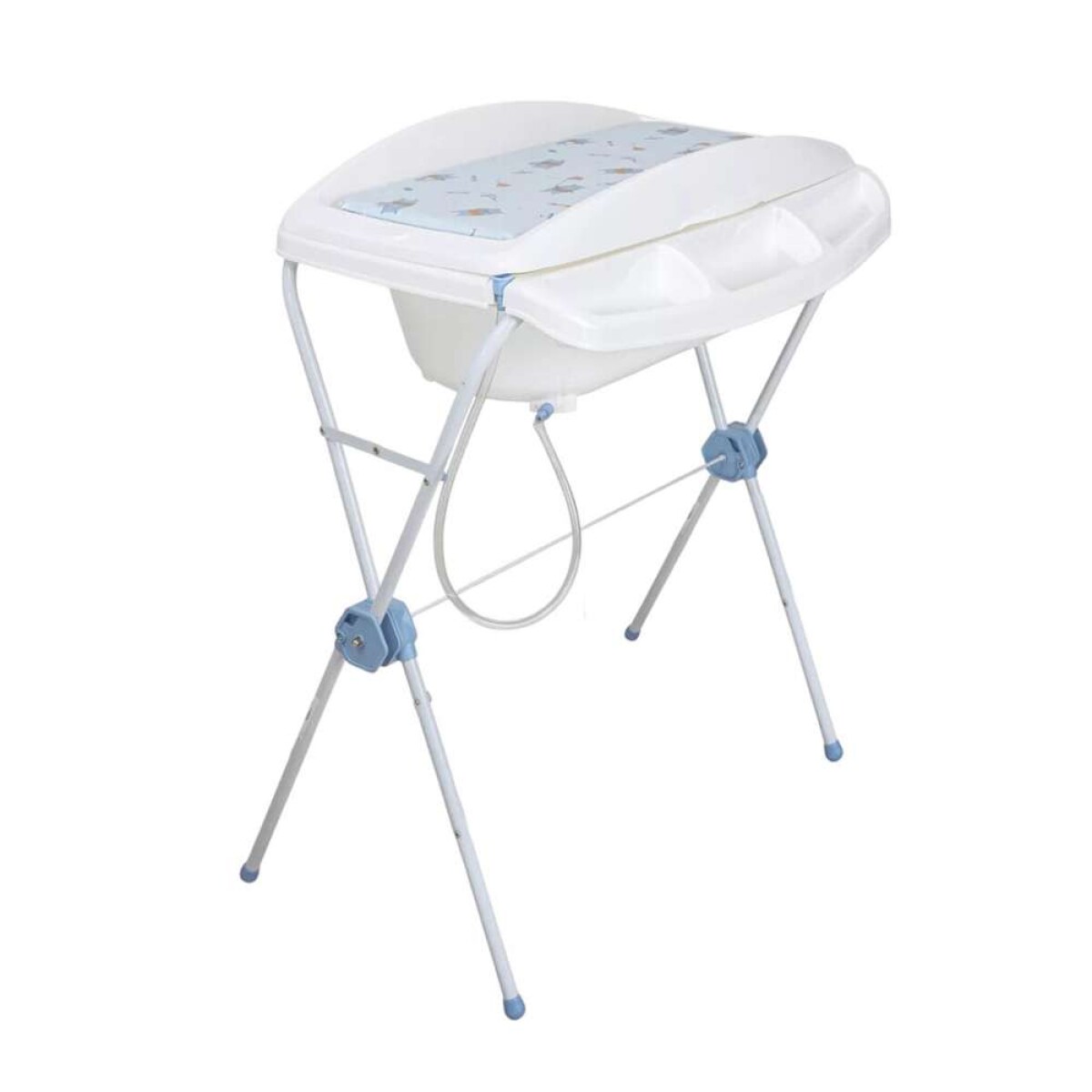 Catre De Baño Plegable Con Cambiador Shower Bebesit - Azul 