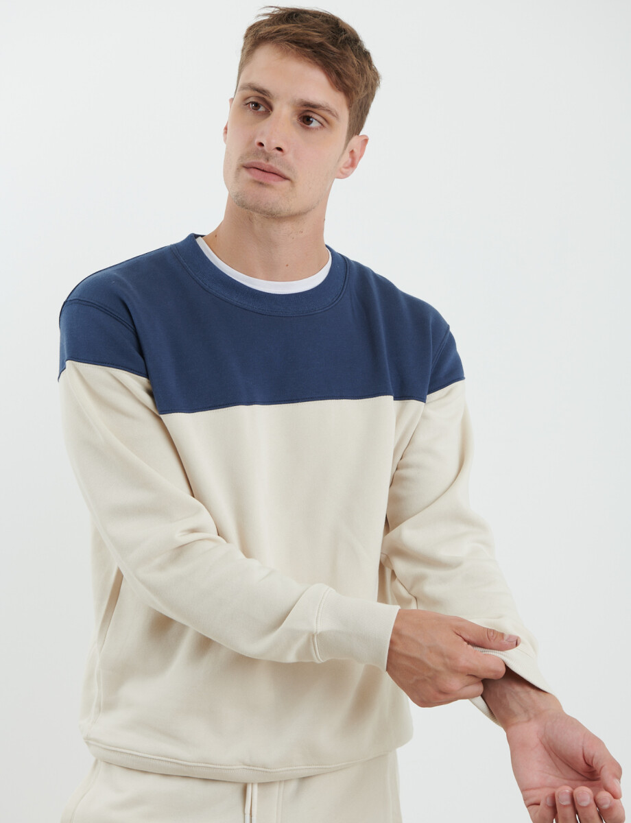 470916 SWEATER HARRY Natural/azul