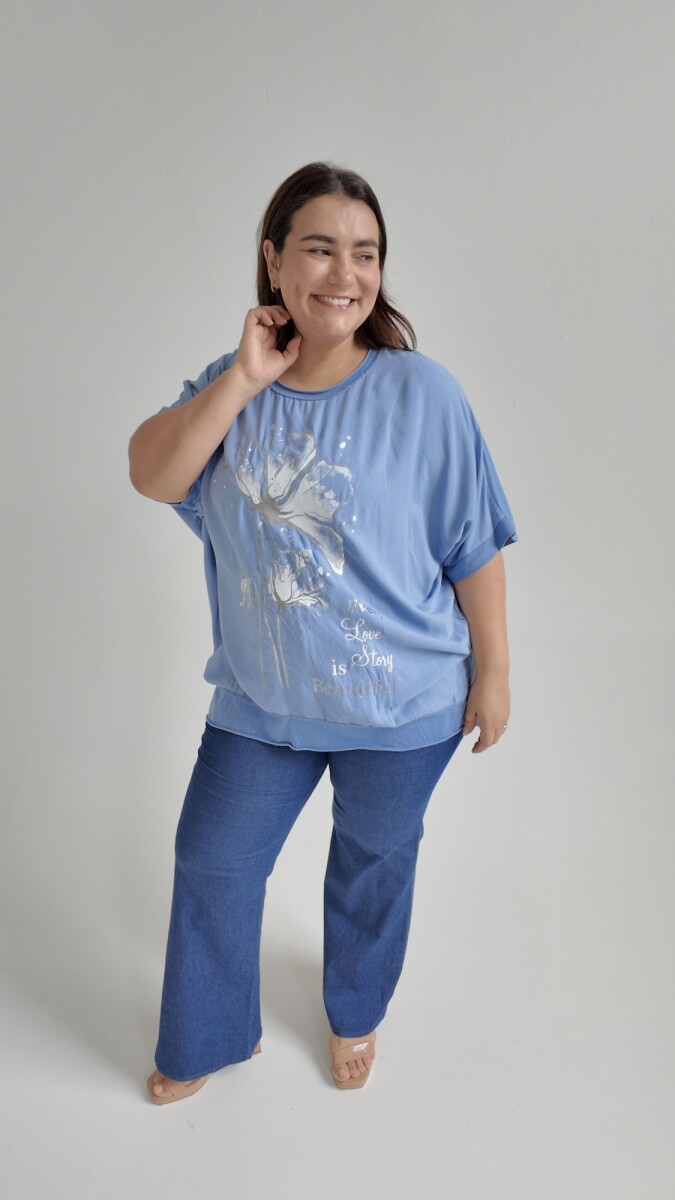 Remera Seúl - Celeste 