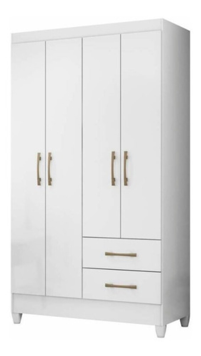 ROPERO 100% MDP 4 PUERTAS 2 CAJONES 