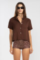 SHORT SLEEVE SHIRT Chocolate