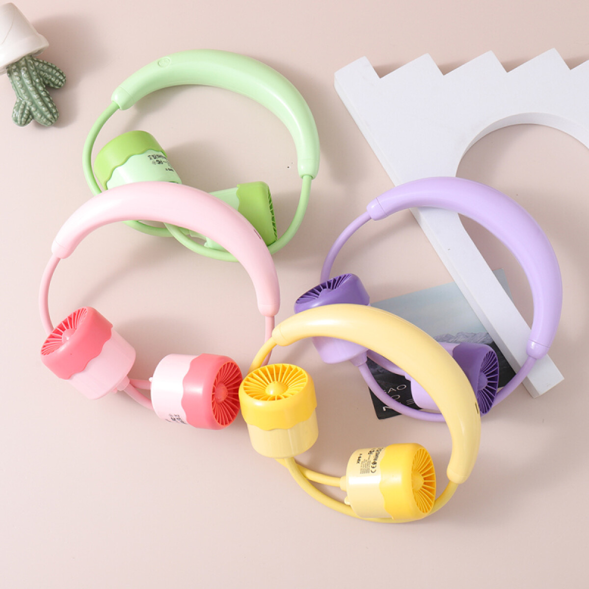 Ventilador De Cuello Portátil - 3 Velocidades - Colorido 