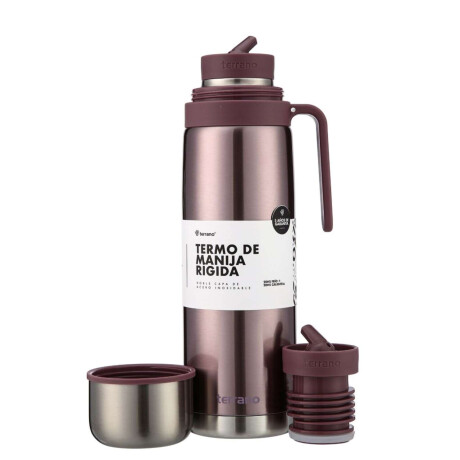 Termo 1Lt. Premium Manija Rigida Lila Metalizado