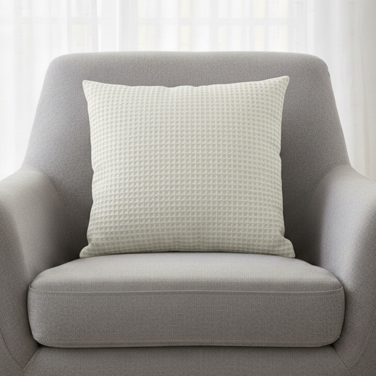 Almohadón Waffle Home Class 42 x 42 cm - CREMA 