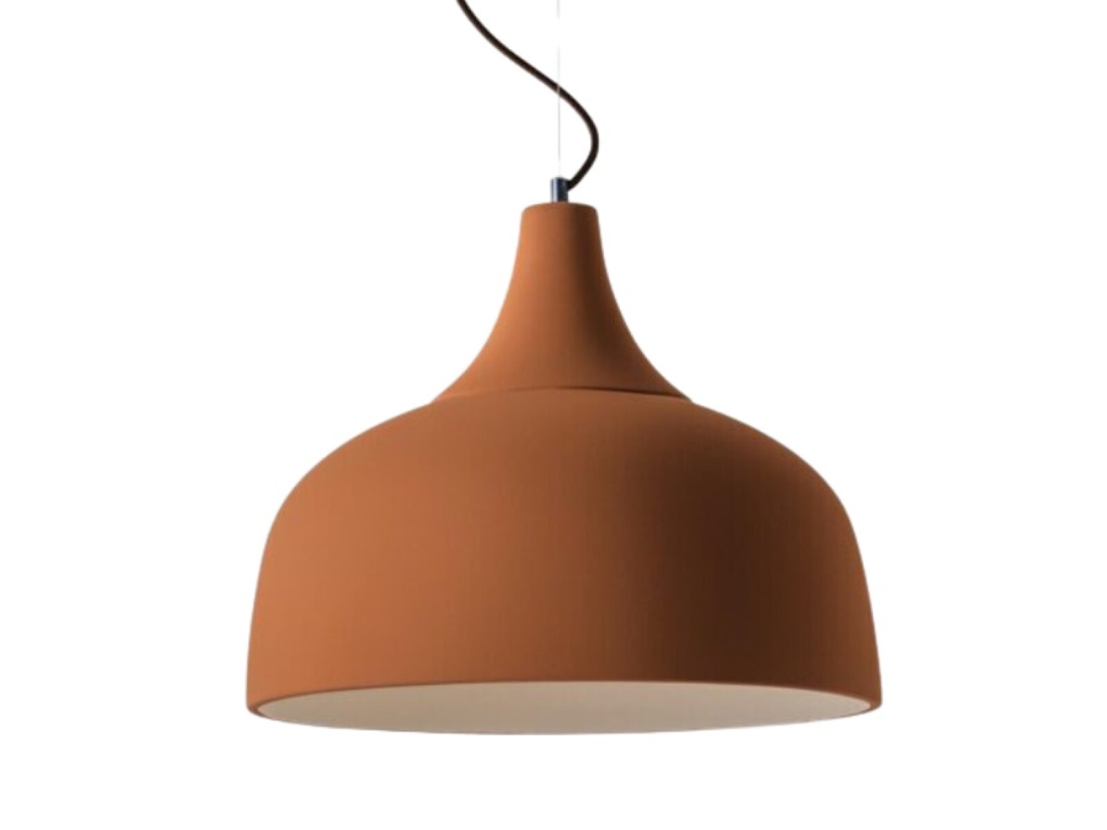 COLGANTE AREZZO E27 TERRACOTA CON CABLE COBRE D41CM 