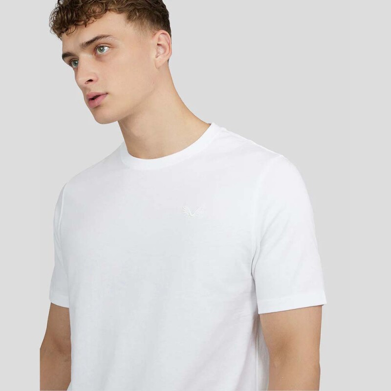 Embroidered Logo Tee - Hombre Navy